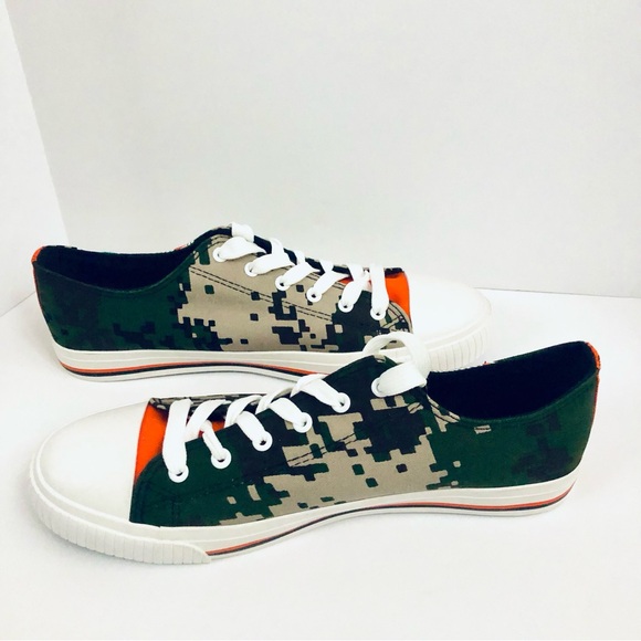 FOCO - Miami Dolphins Low Top Sneakers Digi Camo Tan/Green/Brown/Orange/White 11 - Picture 4 of 13